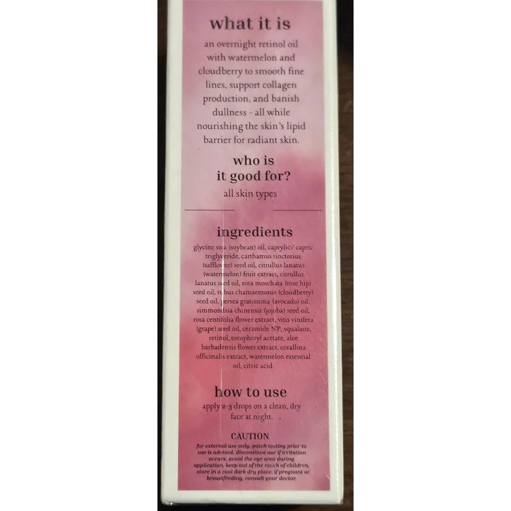 Dallas‎ James Skincare Co Watermelon Dream Overnight Retinol Oil Cloudberry 1 oz